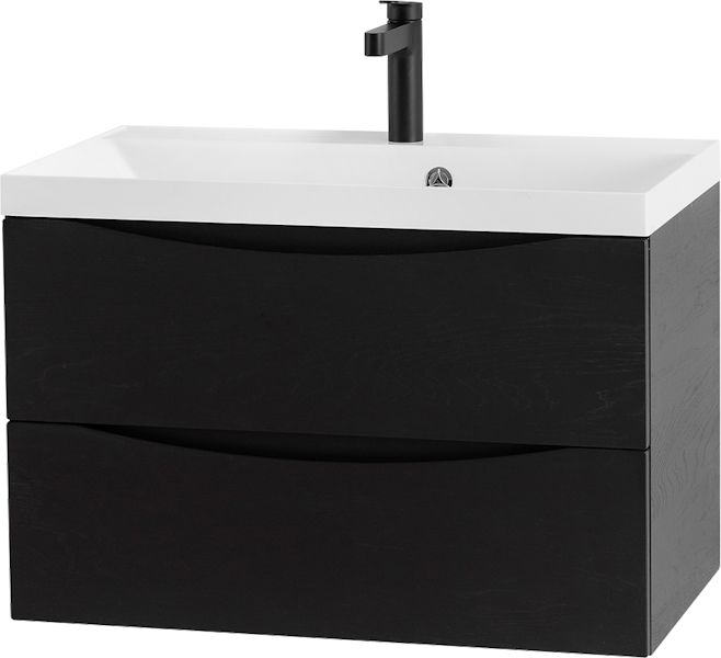 Тумба под раковину подвесная BelBagno Marino 80 см Rovere Cioccolato Amaro MARINO-800-2C-SO-RCA-P (детальная фотография)