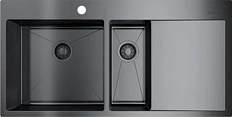 Мойка для кухни Omoikiri Akisame 100-2-GM-L 100 см вороненая сталь чаша слева