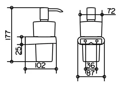 Дозатор для жидкой пены Keuco Elegance 11653 019000 настенный (детальная фотография), хром, белые
