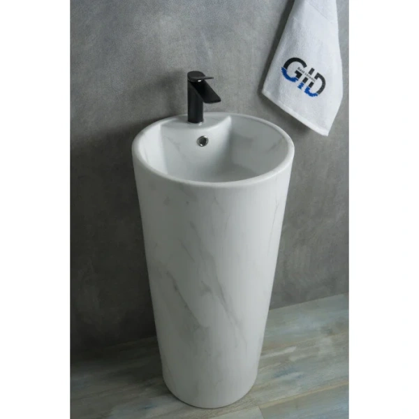 Раковина напольная GID Autonomo Nb131ws 40 см под камень 81111 (детальная фотография), напольные, свободностоящие