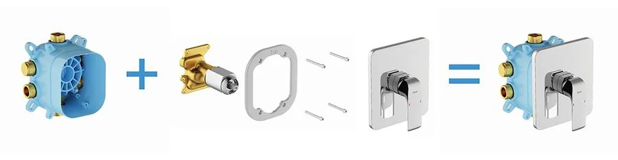 Смеситель для душа Ravak FL Flat 066.00 для R-box X070124 (детальная фотография), хром