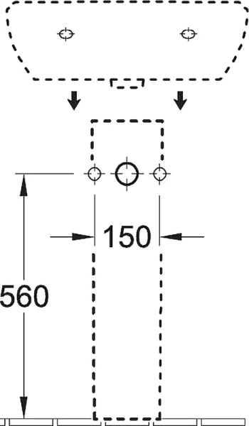 Пьедестал для раковины Villeroy & Boch O.novo альпийский белый 52650001 (детальная фотография) index_1