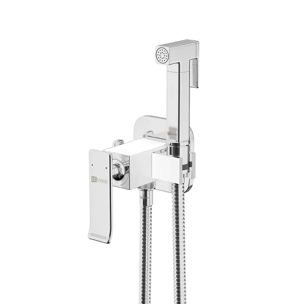 Гигиенический душ со смесителем Lemark Contest белый/хром LM5820CW (детальная фотография)