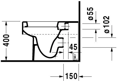 Унитаз напольный Duravit Vero 2117090000 (детальная фотография), приставные, встраиваемые