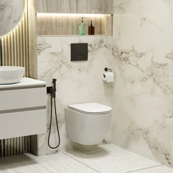 Клавиша смыва Grossman Classic черная матовая 800.T1.04.210.210 (детальная фотография), пластиковые