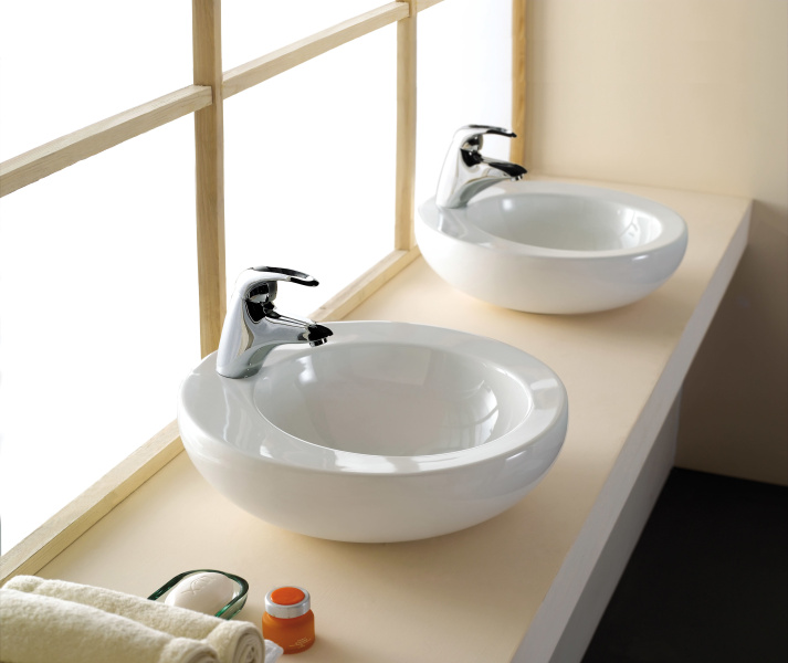 Раковина BelBagno Aria 50 см накладная BB1053LW (детальная фотография), белые