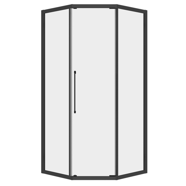 Душевой уголок RGW Passage PA-86 100x100 см профиль черный, стекло прозрачное 38088600-14 (детальная фотография)