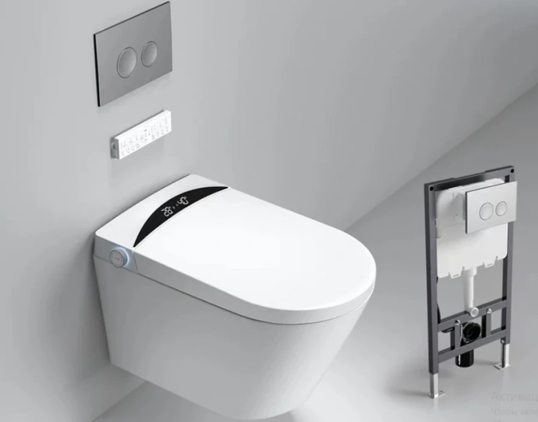 Унитаз с инсталляцией Timo белый TE-751 (детальная фотография), в наличии