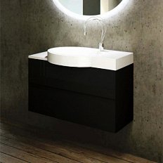 Тумба без раковины, La Beaute ALLIER,чёрная 100см