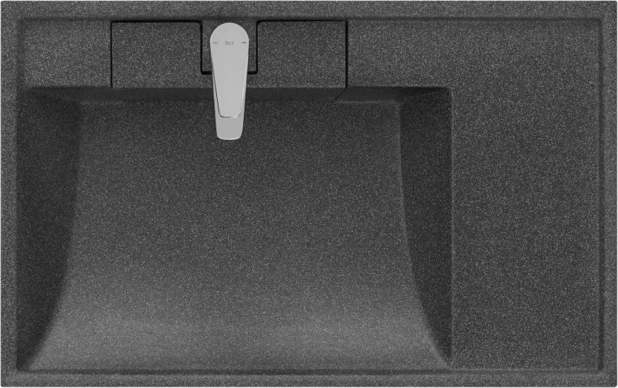 Раковина над стиральной машиной Акватон Рейн 80 см графит 1A72113KRW210 (детальная фотография), над стиральной машиной