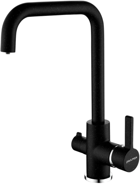 Смеситель для кухни Paulmark Logas черный Lo213021-308 (детальная фотография)