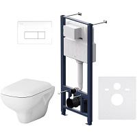 Унитаз с инсталляцией Am.Pm Like с сиденьем микролифт и клавишей