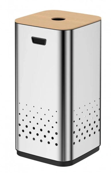 Корзина для белья WeltWasser WW ME 50 л матовая сталь WW LETY MT 50L (детальная фотография)