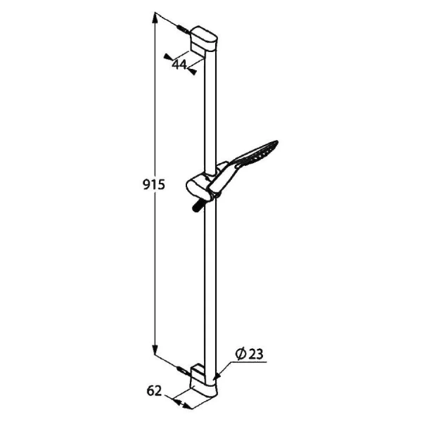 Душевой гарнитур Kludi Fizz белый/хром 6774091-00 (детальная фотография), душевые гарнитуры