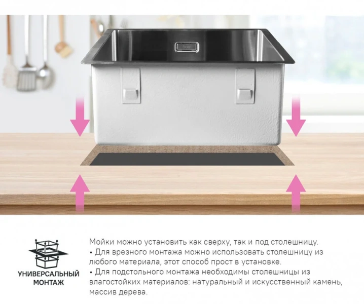 Мойка для кухни IDDIS Edifice 54 см графит EDI54G0i77 (детальная фотография), в наличии