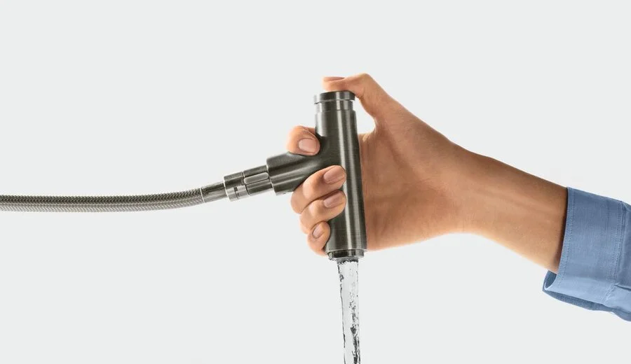 Смеситель для кухни Hansgrohe Metris Select сталь 14884800 (детальная фотография), другие