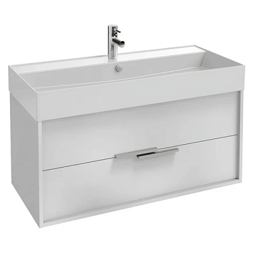 Тумба под раковину подвесная Jacob Delafon Vivienne 100 см белая блестящая - фото 3