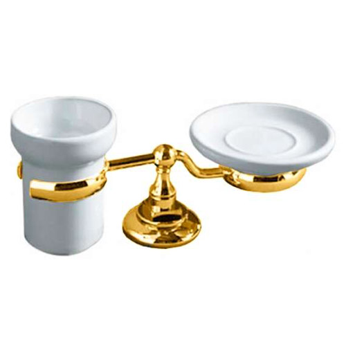 Мыльница и стакан для ванной Simas Victoria 260207 (детальная фотография), классические, ретро