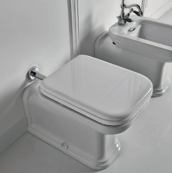 Унитаз напольный Kerasan Waldorf белый 411601 (детальная фотография), с бачком, с высоким бачком, со скрытым бачком