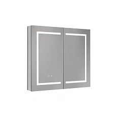 Зеркальный шкаф с подсветкой Акватек 80 см двухдверный