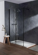 Душевая перегородка Jacob Delafon Serenity 120 см профиль чёрный матовый