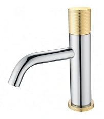 Смеситель для раковины Boheme Stick gold touch chrome