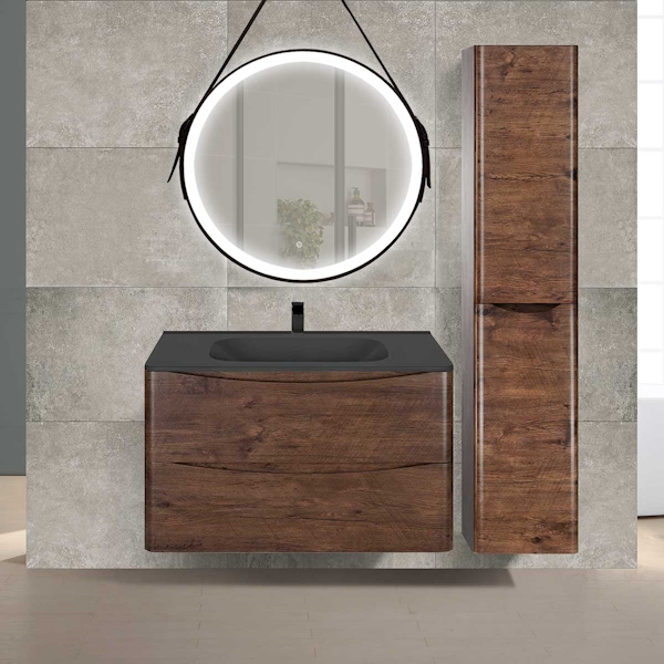 Тумба под раковину подвесная Vincea Paola 79 см R.Wood VMC-2P800RW (детальная фотография), современная, hi-tech, лофт