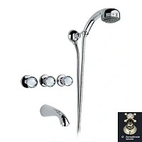 Смеситель для ванны, английское золото, Nicolazzi Cristallo