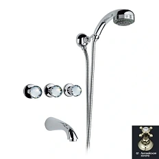 Смеситель для ванны, английское золото, Nicolazzi Cristallo