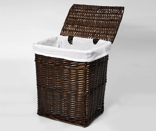 Корзина для белья WasserKRAFT Isar плетеная WB-130-M (детальная фотография), недорого