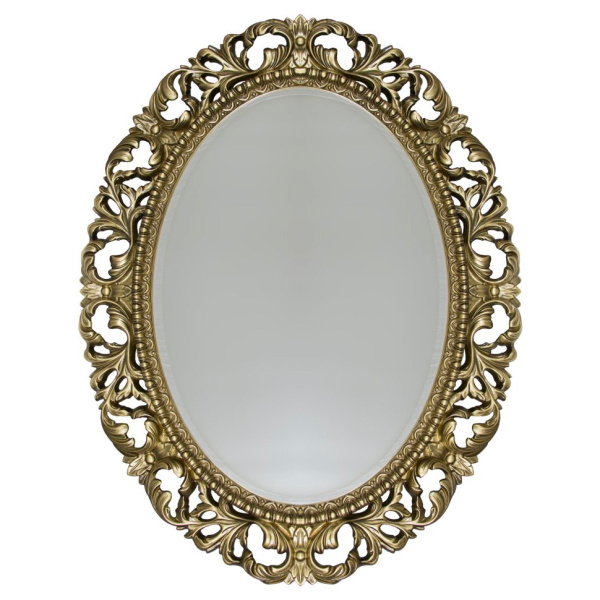 Зеркало овальное без фацета, цвет поталь бронза, Tessoro Isabella 76 TS-102101-B/L (детальная фотография)