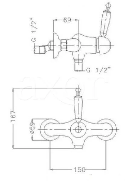 Смеситель для душа Migliore Oxford состаренный хром 19214 (детальная фотография), для душа