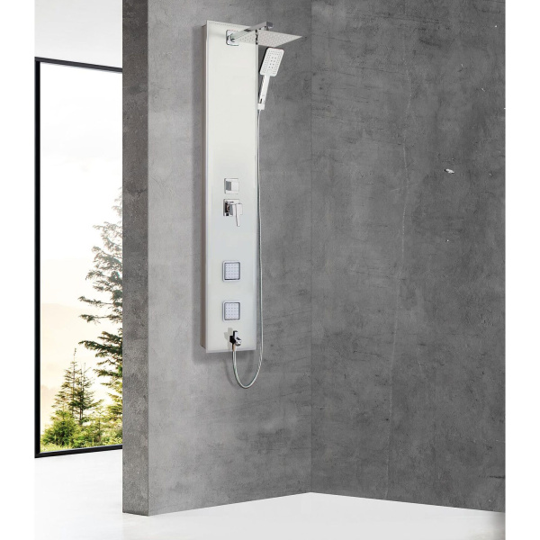 Душевая панель WeltWasser WW GL 14251 с гидромассажем (детальная фотография), с тропическим душем