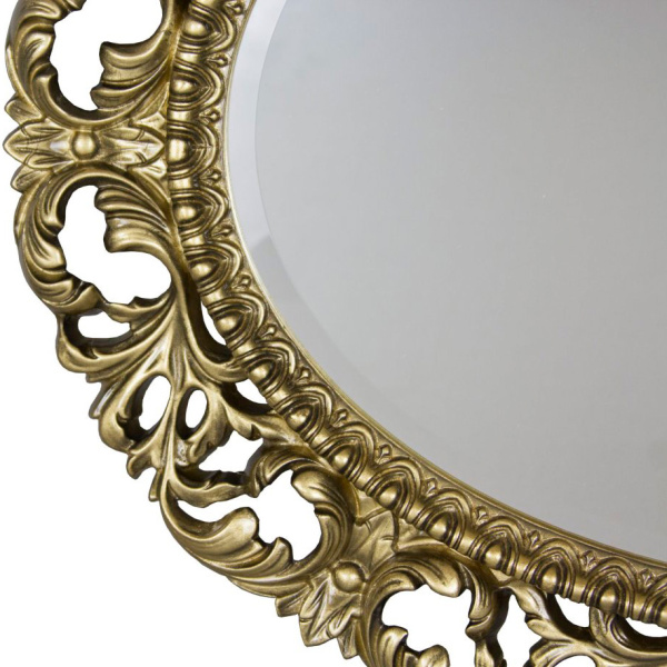 Зеркало овальное без фацета, цвет поталь бронза, Tessoro Isabella 76 TS-102101-B/L (детальная фотография), по запросу