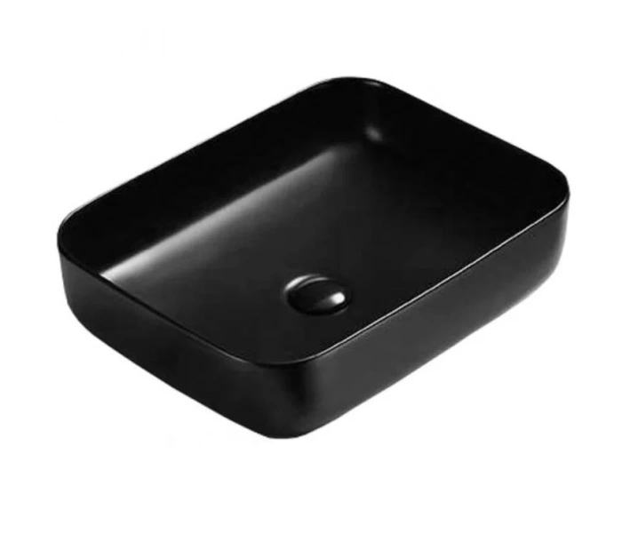 Раковина Timo Soli 50 см черная матовая, накладная TK-305MB (детальная фотография)