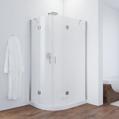 Душевой уголок профиль глянцевый хром стекло сатин Vegas-glass