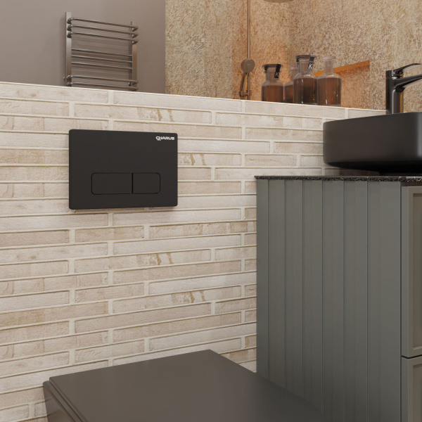 Клавиша смыва Charus Elegia черная матовая FP.320.DW.01 (детальная фотография), в наличии