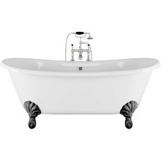 Ванна чугунная Devon & Devon Admiral 182х81 см ножки алюминий натуральный