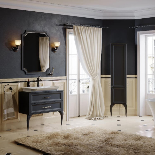 Зеркало Aqwella La Donna 72 см черное LAD0207BLK (детальная фотография), в наличии