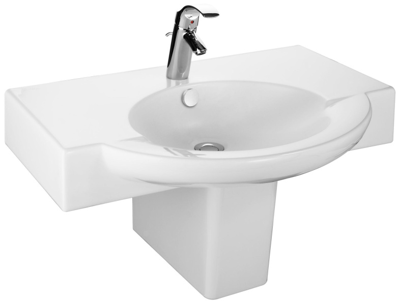 Умывальник полувстраиваемый Jacob Delafon Presqu’ile E1343-00 (детальная фотография), современные, hi-tech