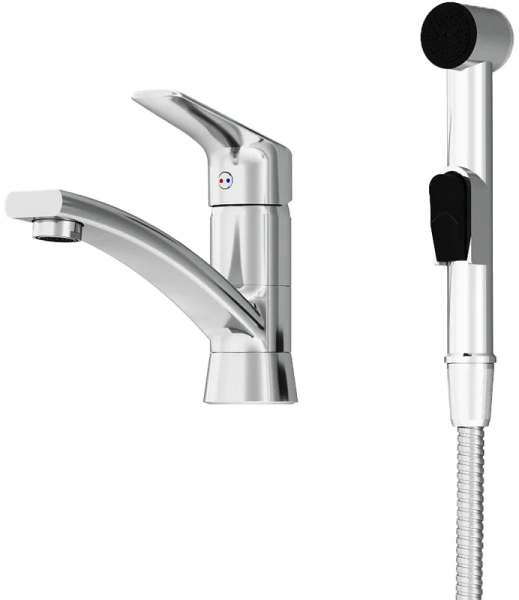 Смеситель с гигиеническим душем Damixa Origin Bit с поворотным изливом 770230000 (детальная фотография)