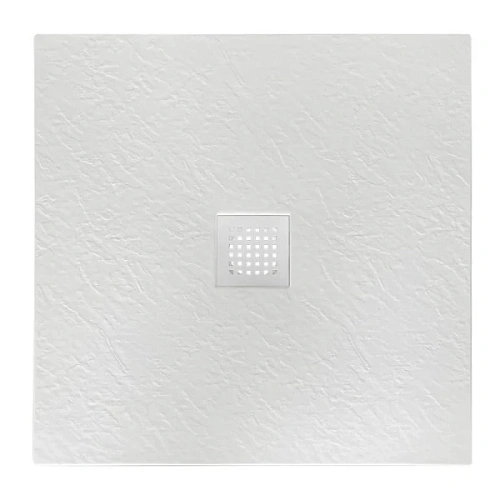 Душевой поддон BelBagno Uno 90х90 см белый, накладка белая матовая - фото 4