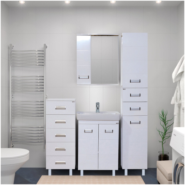 Зеркальный шкаф, шкафчик слева, Misty Селена П-Сел02060-01Л (детальная фотография), по запросу