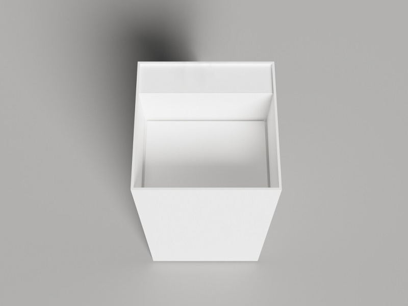 Раковина напольная Salini Armonia Square Top 01 белая глянцевая 130511TG (детальная фотография), напольные, свободностоящие