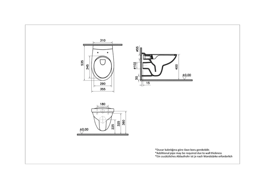 Унитаз с инсталляцией VitrA S10 кнопка хром 9842B003-7206 (детальная фотография), с инсталляцией