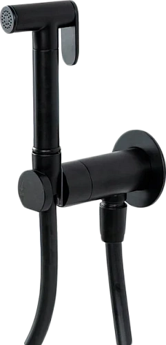 Гигиенический душ со смесителем Cezares Leaf черный матовый - фото 1