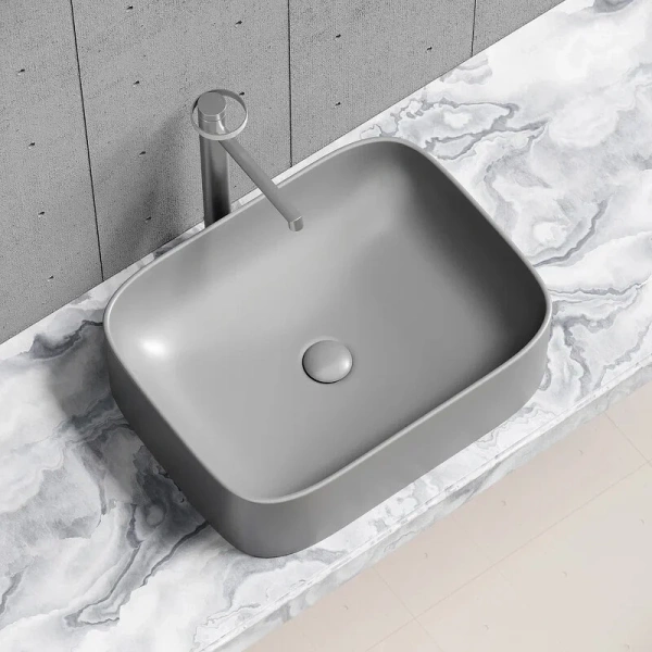 Раковина Ceramica Nova Element 50 см антрацит CN6052MH (детальная фотография), накладные (на столешницу)