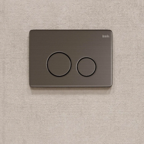 Клавиша смыва IDDIS Unisteel графит UNSR2GMi77 (детальная фотография), металлические