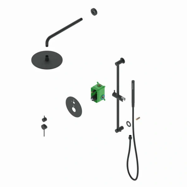 Душевой комплект Timo Saona черный SX-2309/03SM (детальная фотография), черные