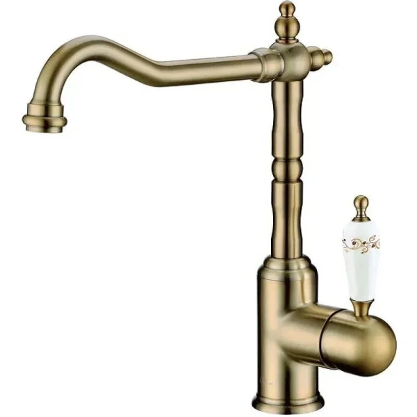 Смеситель для кухни Boheme Kitchen бронза ручка Provanse 101-PR (детальная фотография)